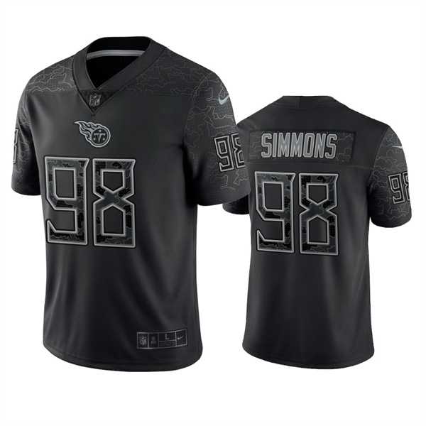 Men's Tennessee Titans #98 Jeffery Simmons Black Reflective Limited Stitched Football Jersey,We sell and wholesale Men's Tennessee Titans #98 Jeffery Simmons Black Reflective Limited Stitched Football Jersey on line form chian!